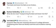 Social media users lashed out at Huffman as her remarks about the Black and Brown community went viral. (Image via Twitter)